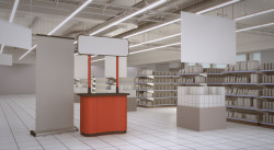 Enseigne de magasin dans une imprimerie